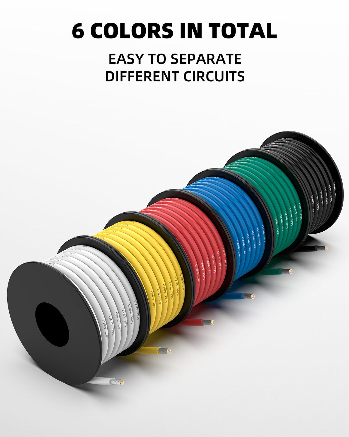 NAOEVO 12 AWG silicone wire blue spool for model and hobby builds.