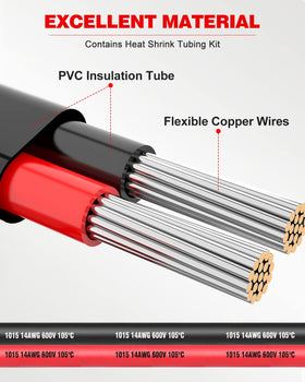 NAOEVO 14AWG wire with 41 strands for flexible, low-resistance connections
