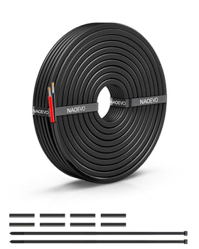 NAOEVO 14 AWG wire outer jacket close-up showing durable insulation.