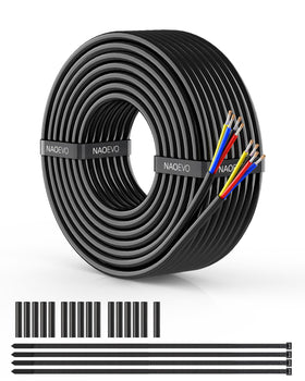 NAOEVO 16 AWG 4-core wire jacket close-up showing flexible PVC insulation for versatile wiring