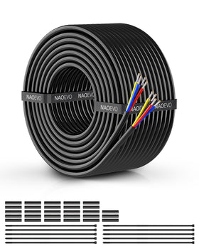 NAOEVO 16 AWG 4-core wire, 50ft, versatile low-voltage solution for LEDs and accessories.