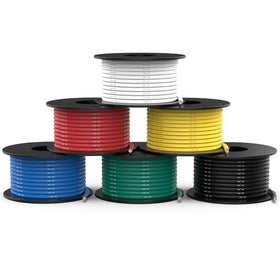 NAOEVO 16 AWG red silicone wire spool for versatile DIY wiring projects.