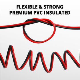 NAOEVO red and black jacket highlight easy polarity differentiation for DIY wiring.