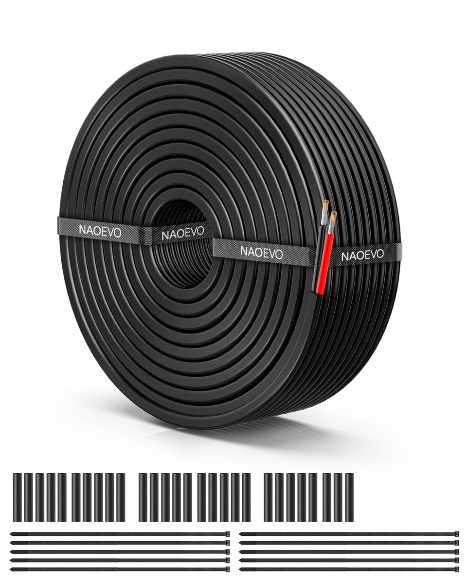 NAOEVO 18AWG wire coil showing flexibility for tight spaces