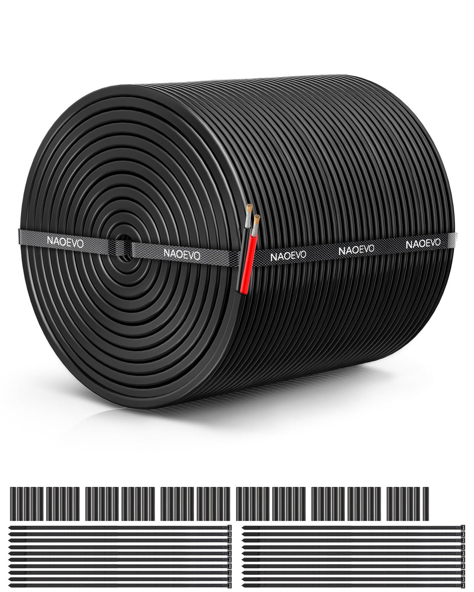 NAOEVO 18 AWG wire coil for flexible routing in DIY projects.