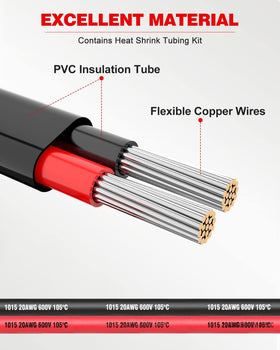 NAOEVO 20 AWG wire with 26-strand tinned copper core for reliable conductivity
