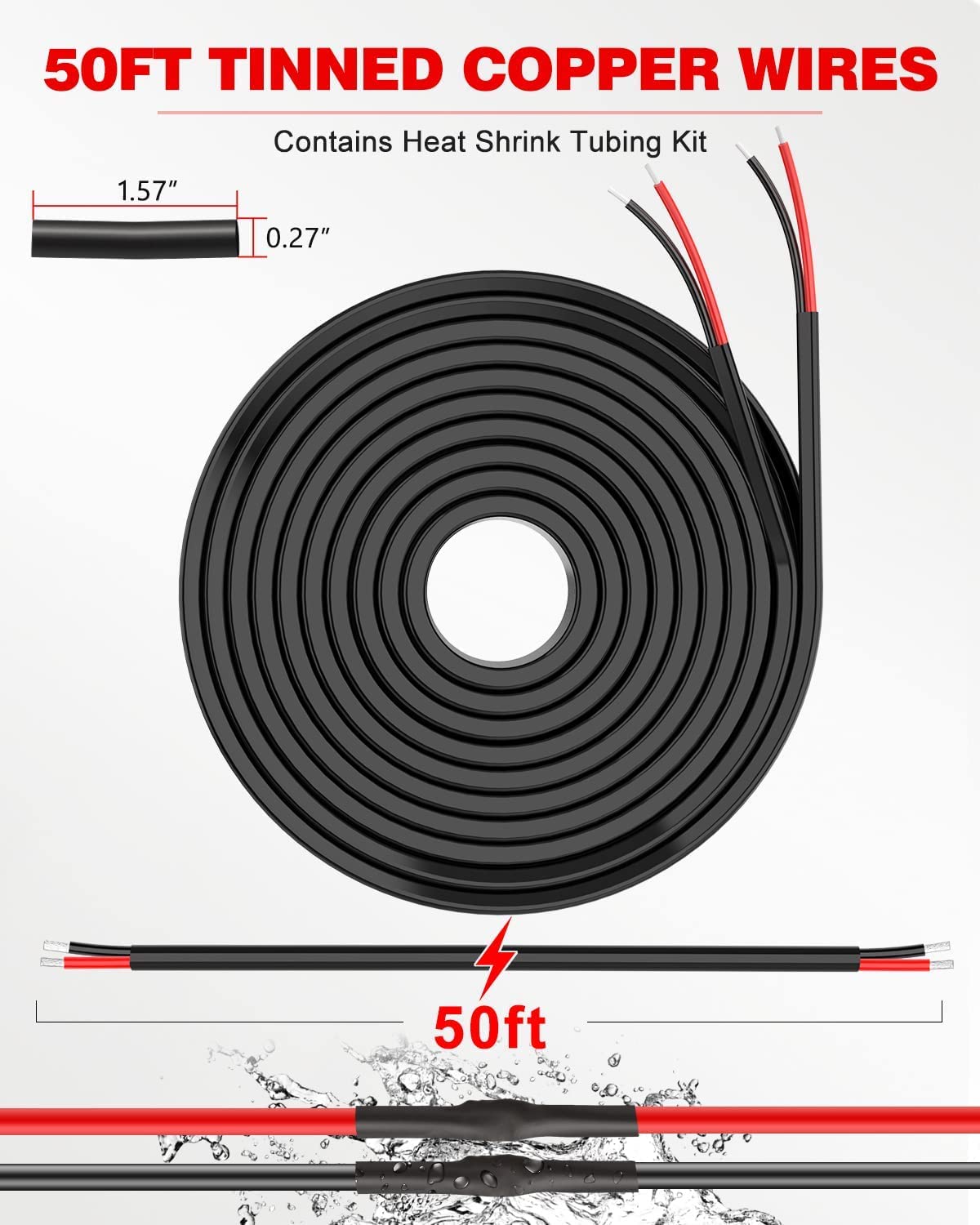 NAOEVO 20 AWG wire suitable for automotive and marine wiring projects