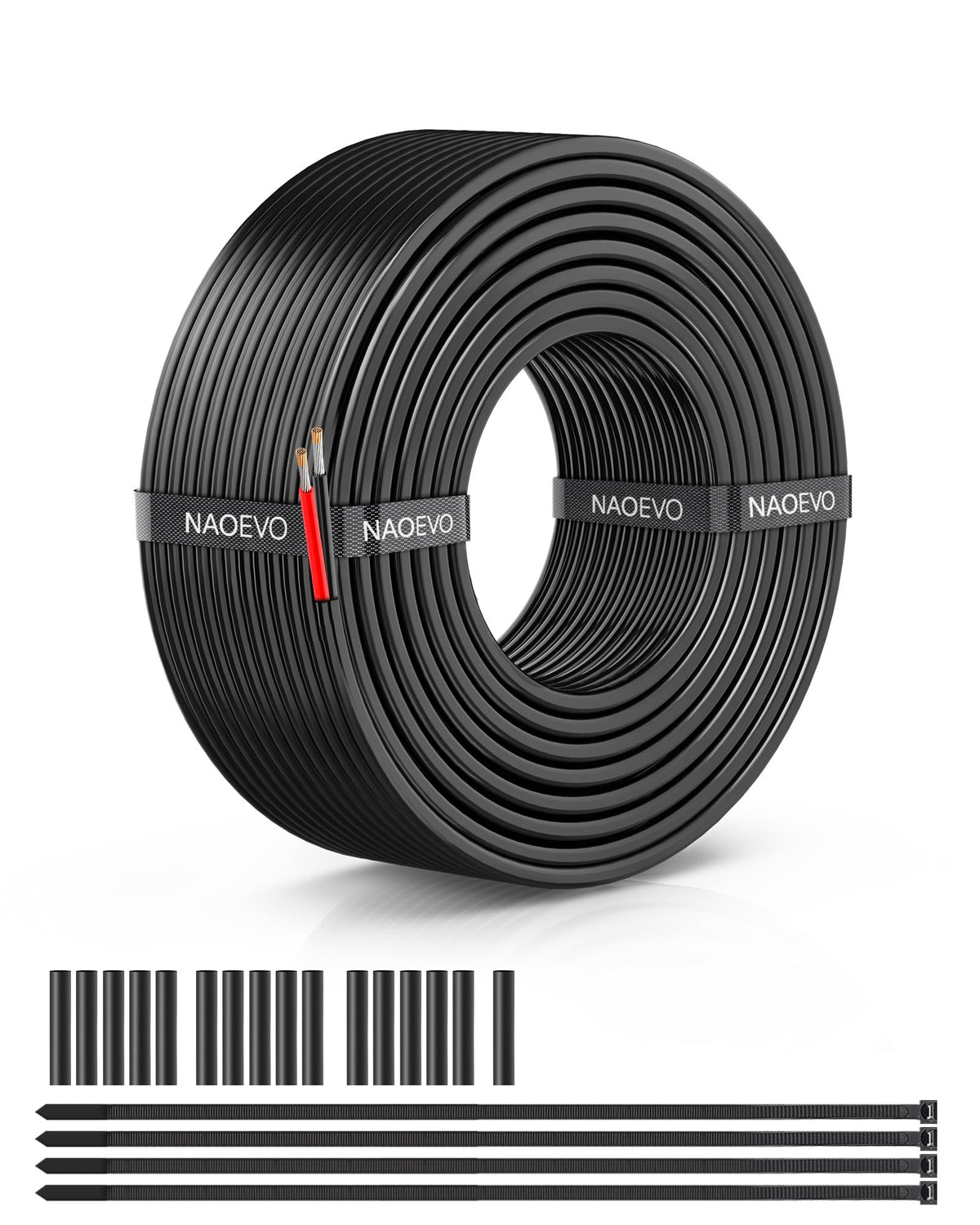 NAOEVO 20 AWG wire with a flexible outer jacket for tight-space installations.