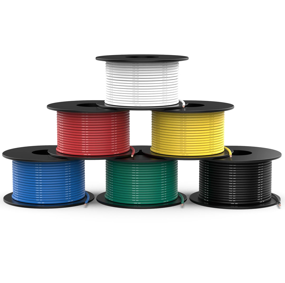 NAOEVO 22 AWG red silicone wire spool for color coding in DIY projects