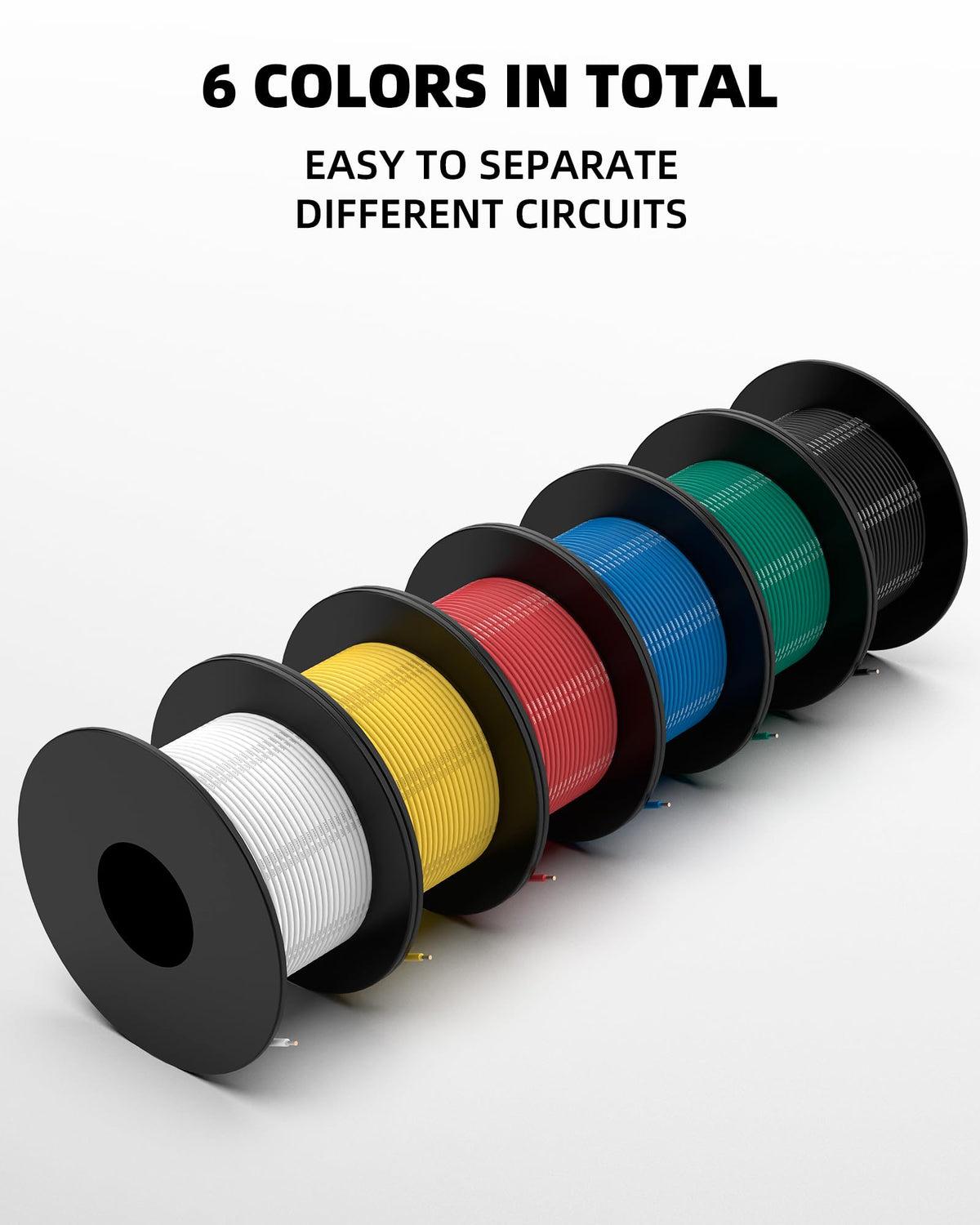 NAOEVO 24 AWG silicone wire blue spool for organized electronics builds.