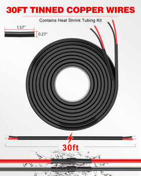 NAOEVO IP68 waterproof 18 AWG wire suitable for wet environments.