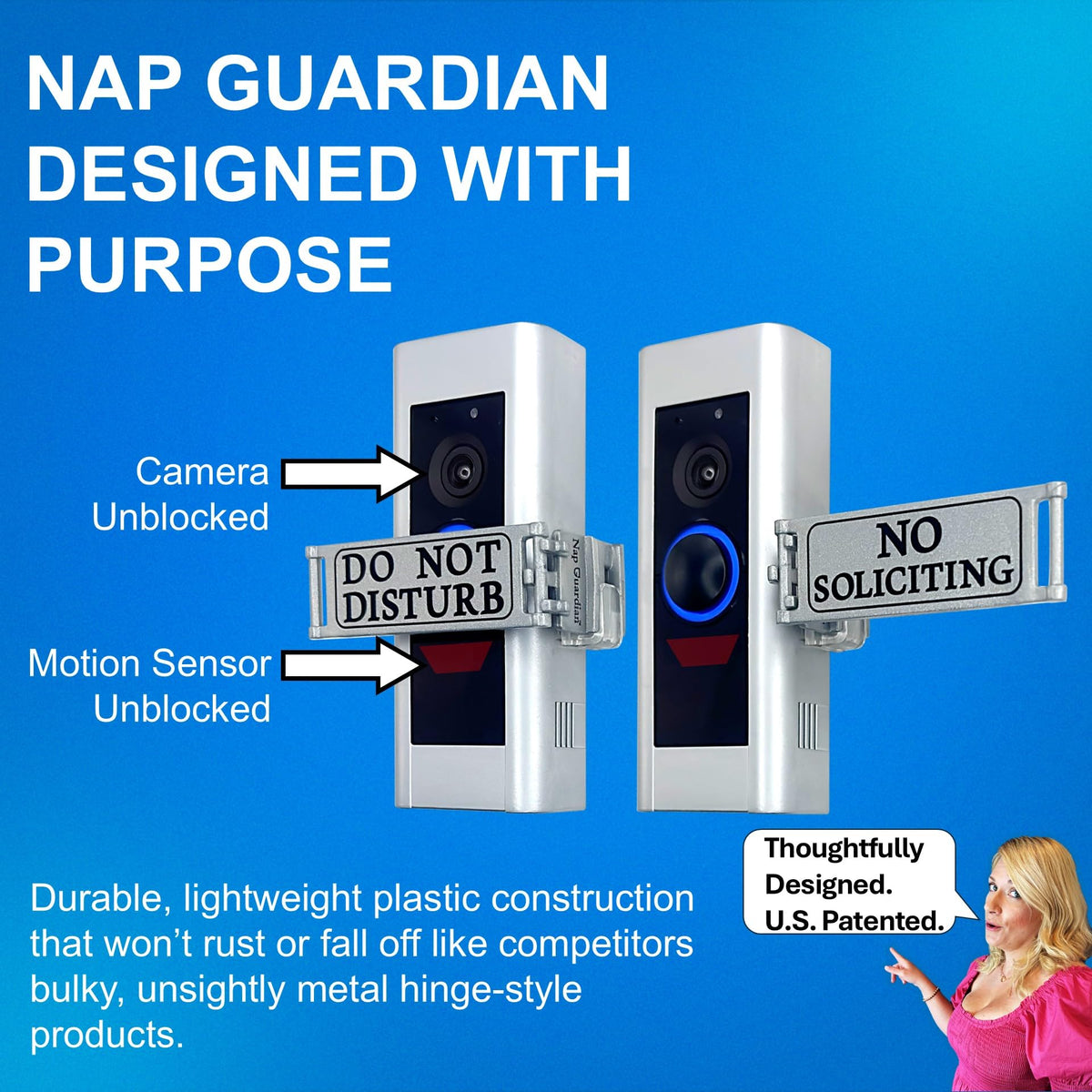 Nap Guardian blank sign with included markers for custom messages.