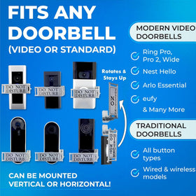 Nap Guardian easy-install hook with adhesive strips for no-drill mounting.