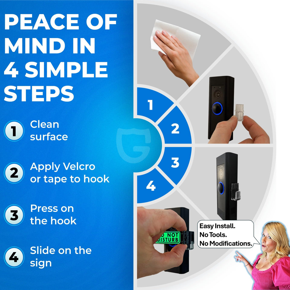 Easy installation with no tools lets you mount Nap Guardian in seconds.