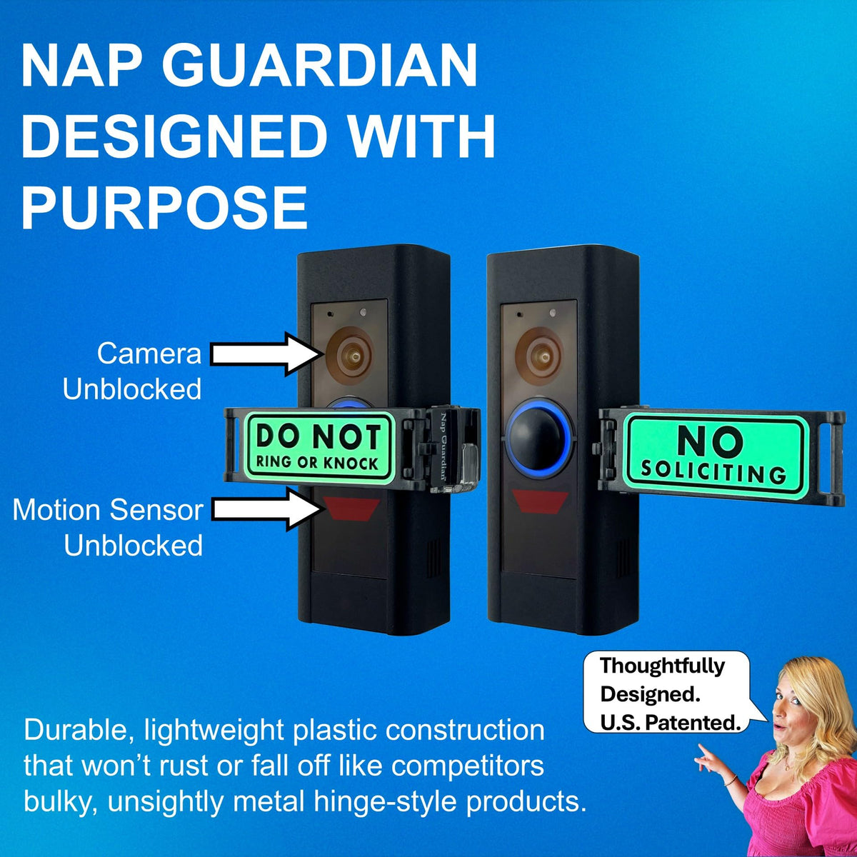 Glow-in-the-dark stickers boost visibility for nighttime notifications.
