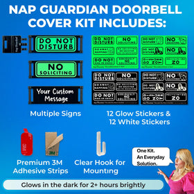 Universal fit for most video and traditional doorbells, horizontal or vertical mounting.