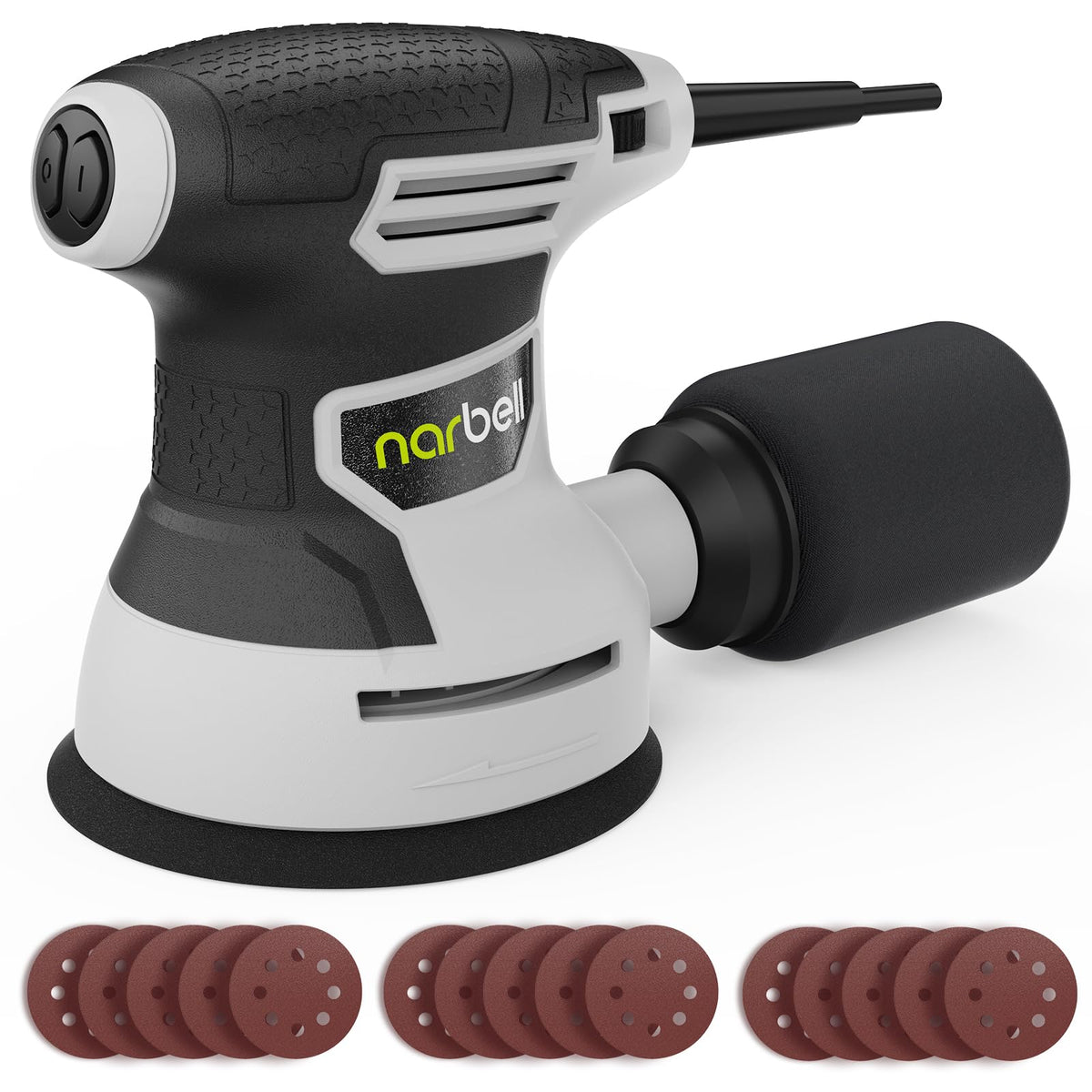 Narbell orbital sander 360W motor delivers smooth power for woodworking tasks
