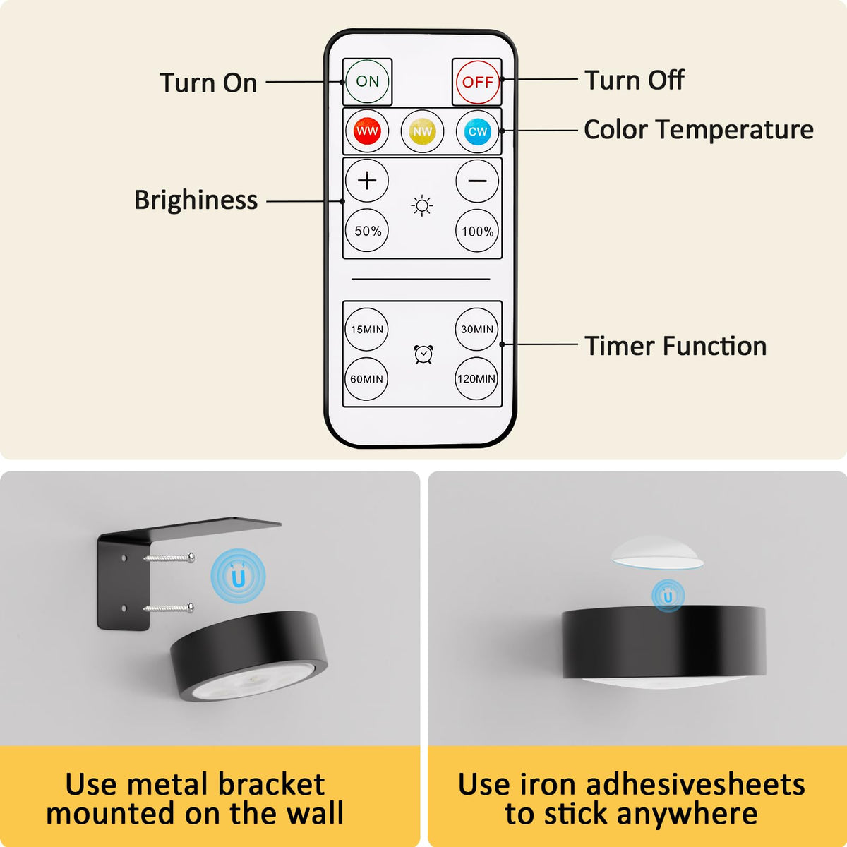 Narotood picture lights offer color-temperature options for mood and display