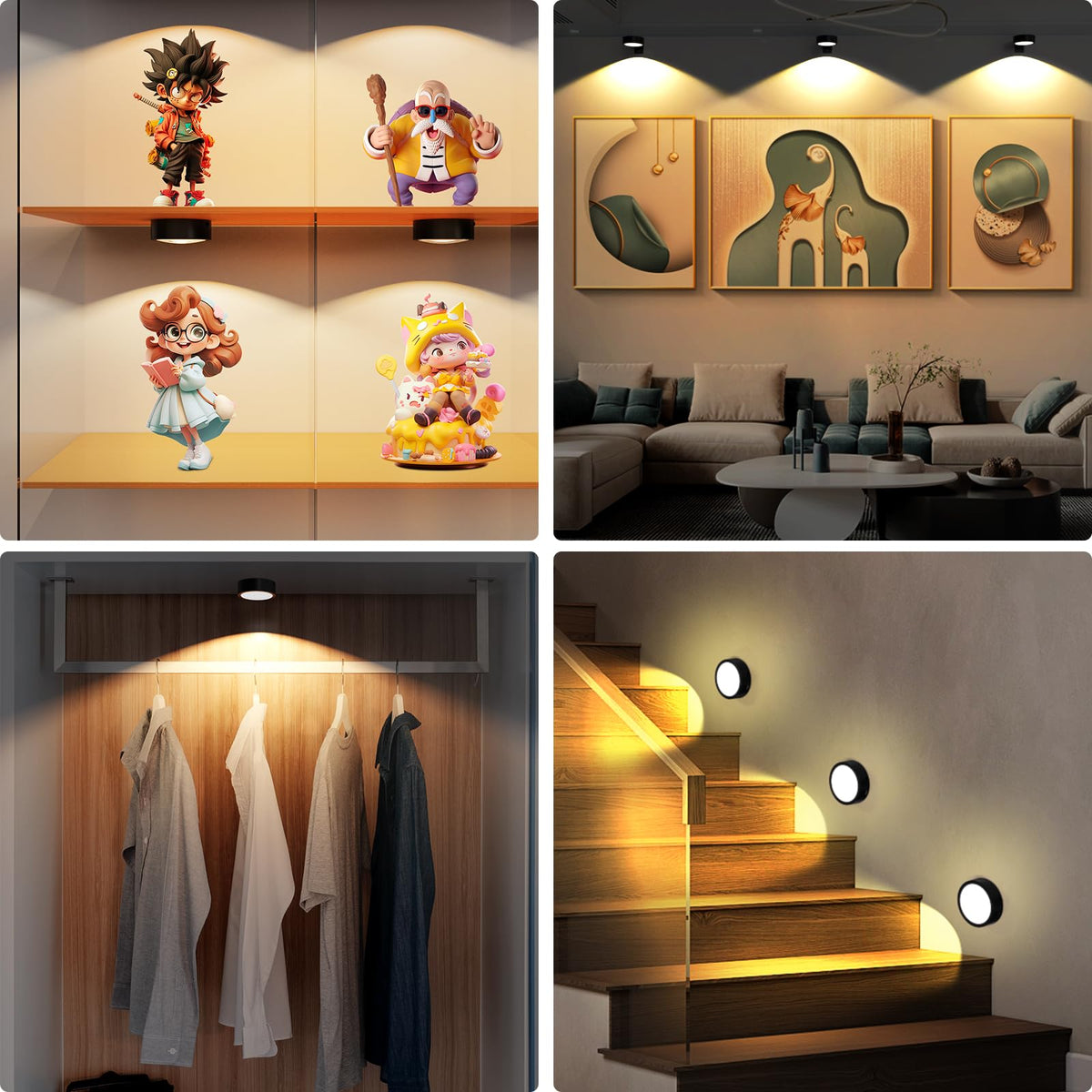 Narotood picture lights use rechargeable battery, reducing disposable battery waste