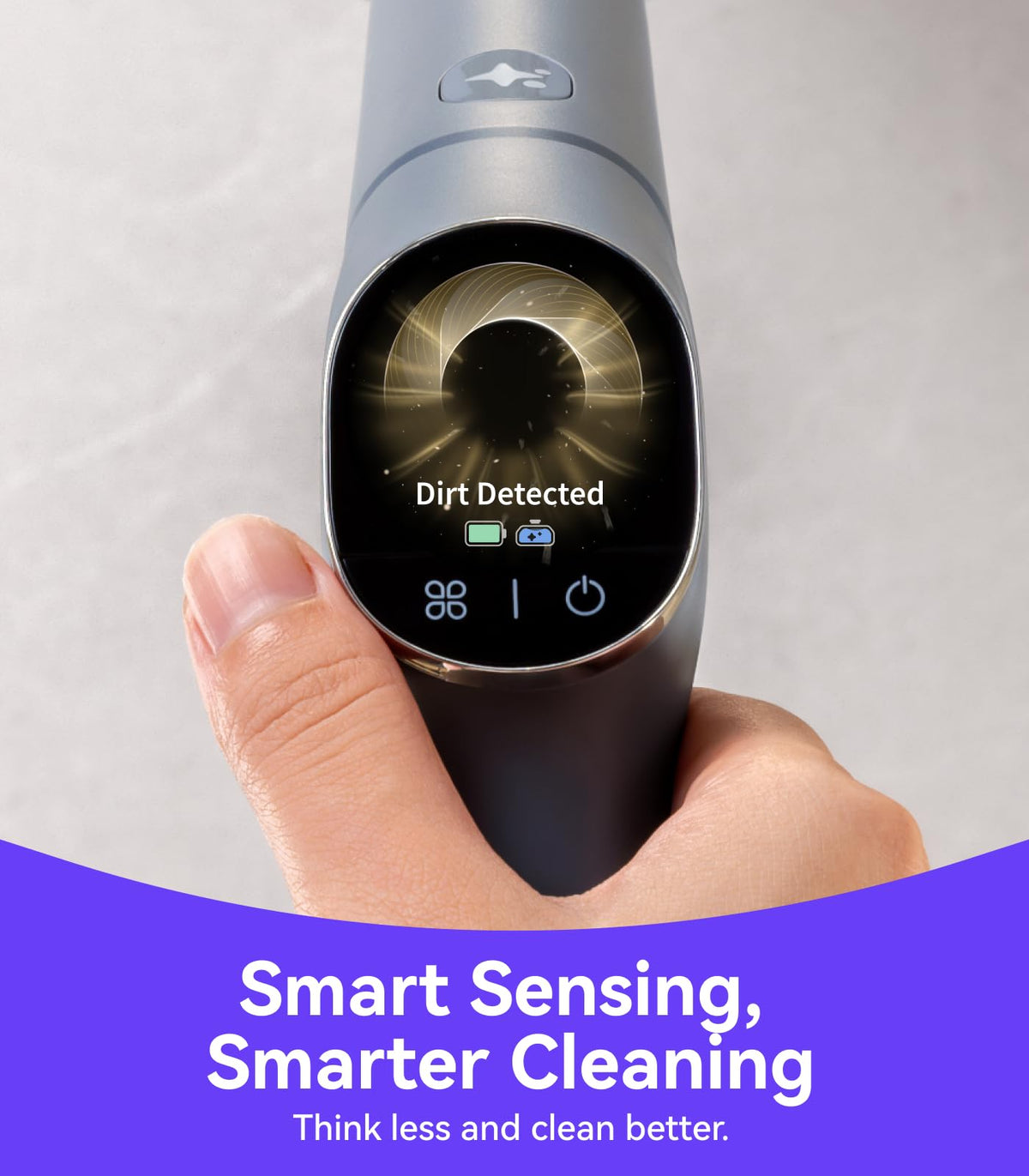 NARWAL S20 Pro LCD guidance delivers clear, quiet cleaning instructions