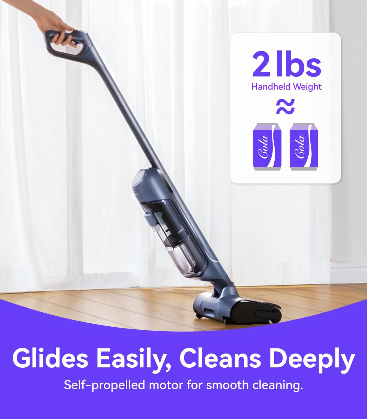 NARWAL S20 Pro lightweight glide reduces effort during cleaning tasks
