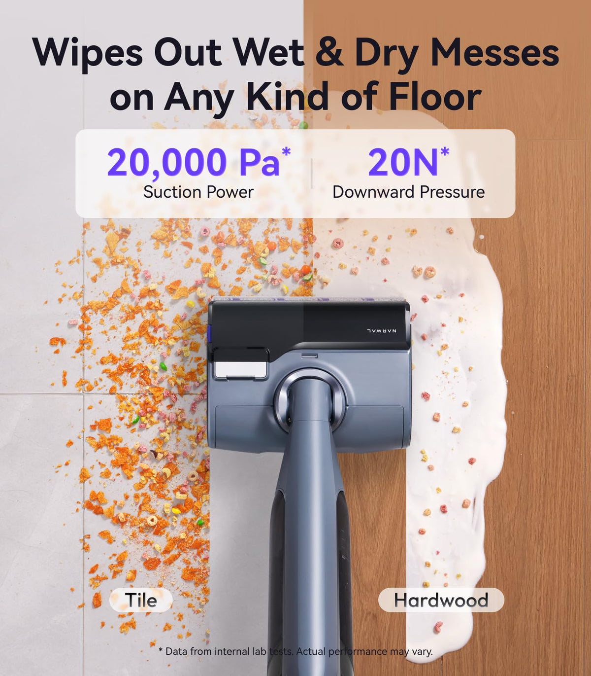 Narwal S30 Pro self-cleaning cycle at 194°F for fresh mop upkeep.