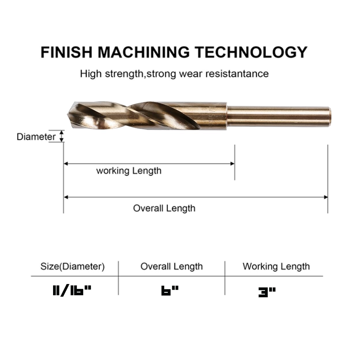 Narwhal fully ground 135-degree split point for precise hole starts.