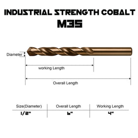 Narwhal fully ground 135-degree split point for consistent hole diameter.