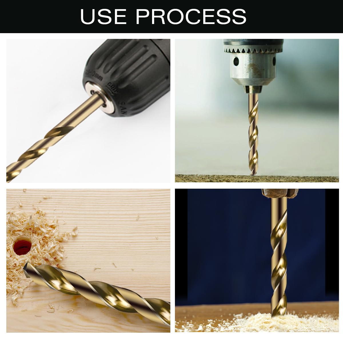Narwhal cobalt bits perform on hardened steel, stainless, and cast iron.