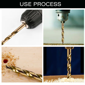 Narwhal cobalt bits perform on hardened steel, stainless, and cast iron.