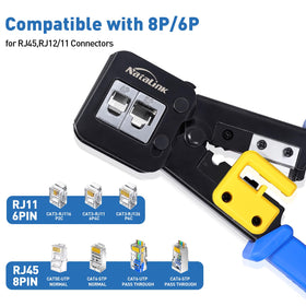 NataLink Cat5e RJ45 connectors compatible with Cat5e cables.