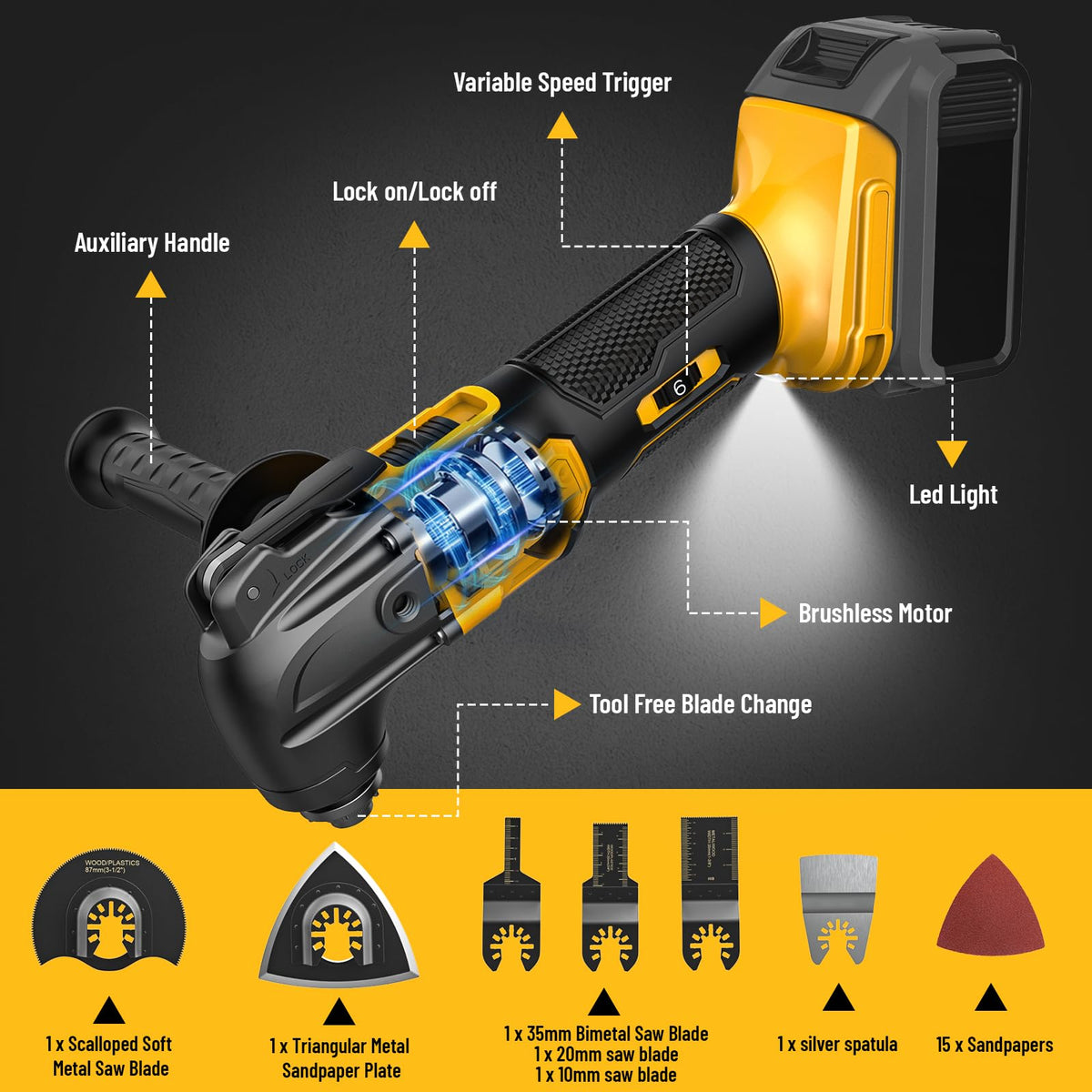 NATBEESY built in LED light improves visibility for precise cuts