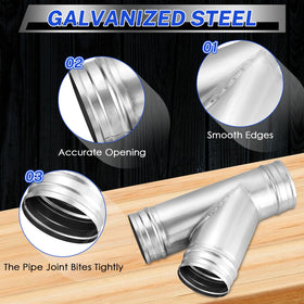 NATGAI heavy-duty galvanized steel duct splitter built to last indoors or outdoors