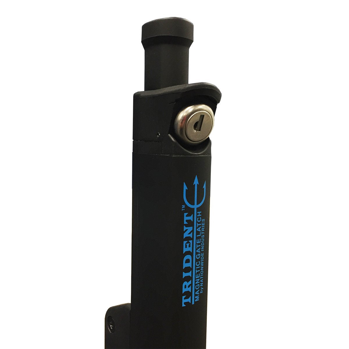 Trident latch installation example on a gate with easy setup.