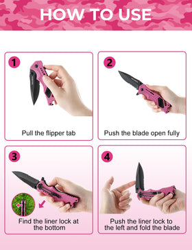 NaturaBlade Elegant Pink knife purse carry setup for convenience
