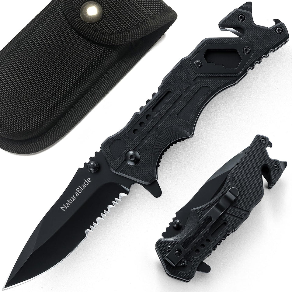 NaturaBlade folding knife with 440 stainless blade for durable everyday cuts.