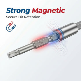NAUIX heat-treated S2 steel hex bits deliver durable torque for tough projects.