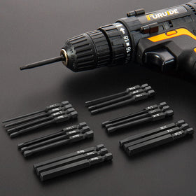 NAUIX hex bit set shown with drill for versatile repairs