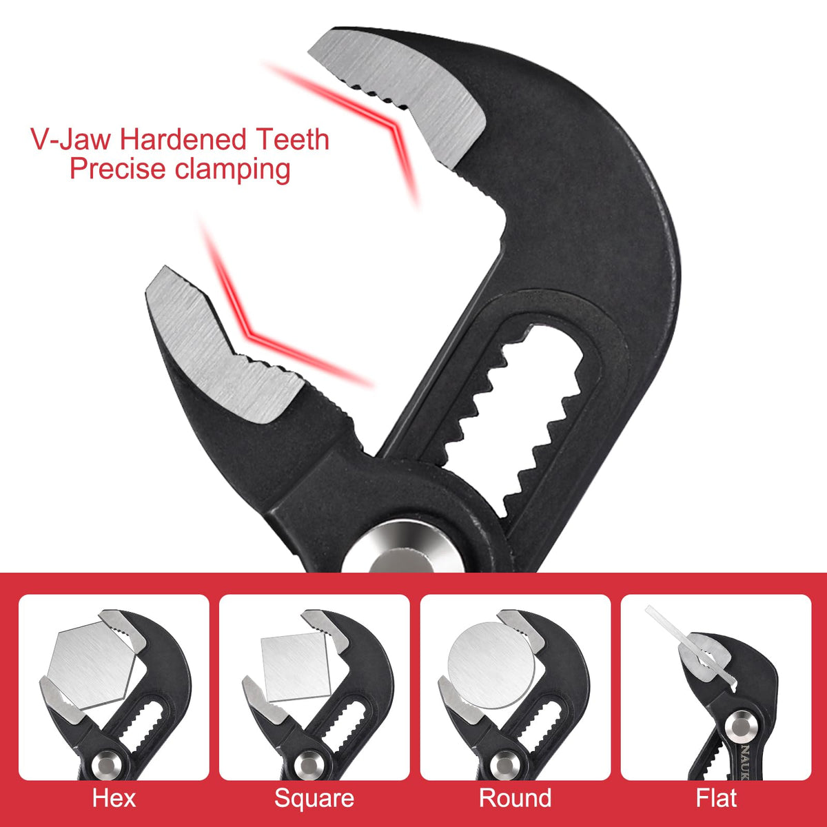 NAUKII water pump pliers 12-inch reach for larger fittings