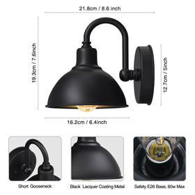 Naurham barn light weather-resistant coating endures rain and snow outdoors.