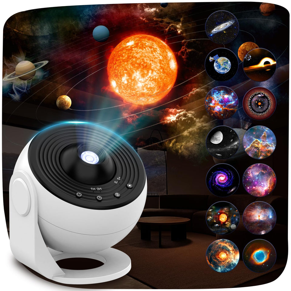 Nawchedo Galaxy Projector Pro casts ceiling stars for immersive room ambience.
