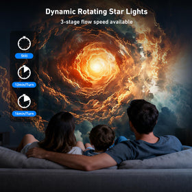Nawchedo Galaxy Projector Pro includes 13 discs for dynamic cosmos scenes.