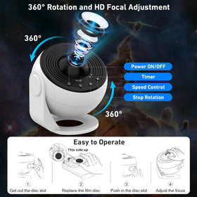 Nawchedo Galaxy Projector Pro operates quietly for bedrooms and nurseries.