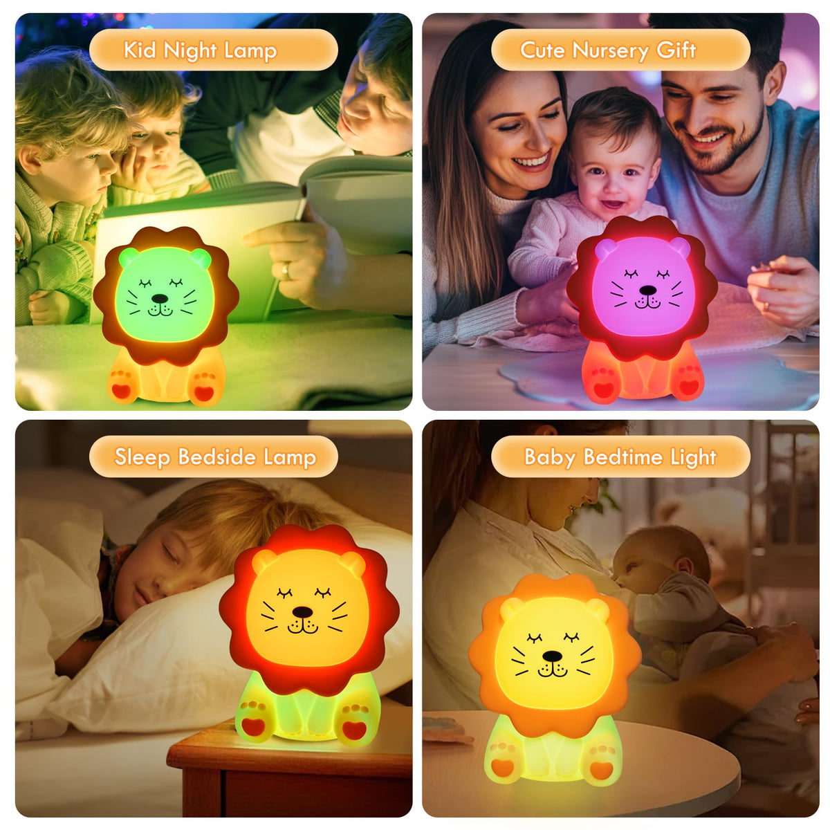 Nawchedo kid friendly night light with rounded safe design