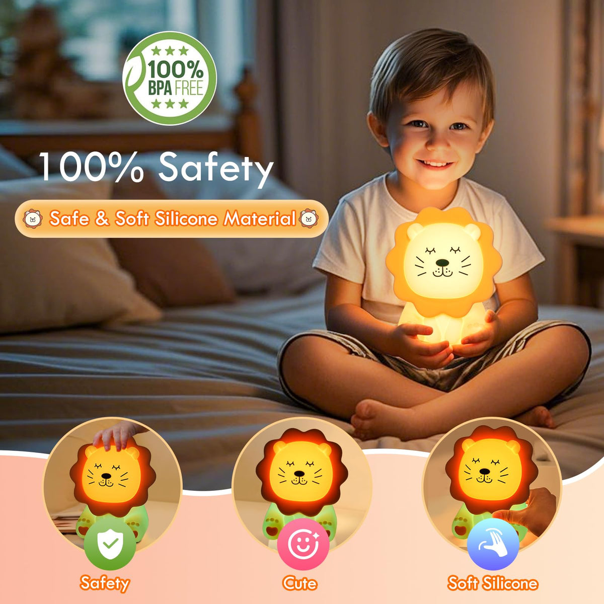 Nawchedo soft silicone lamp squishy and safe for kids