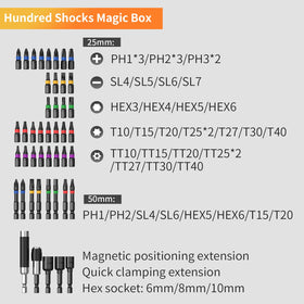 NAWIN magnetic tips enable fast, secure bit changes with extensions.