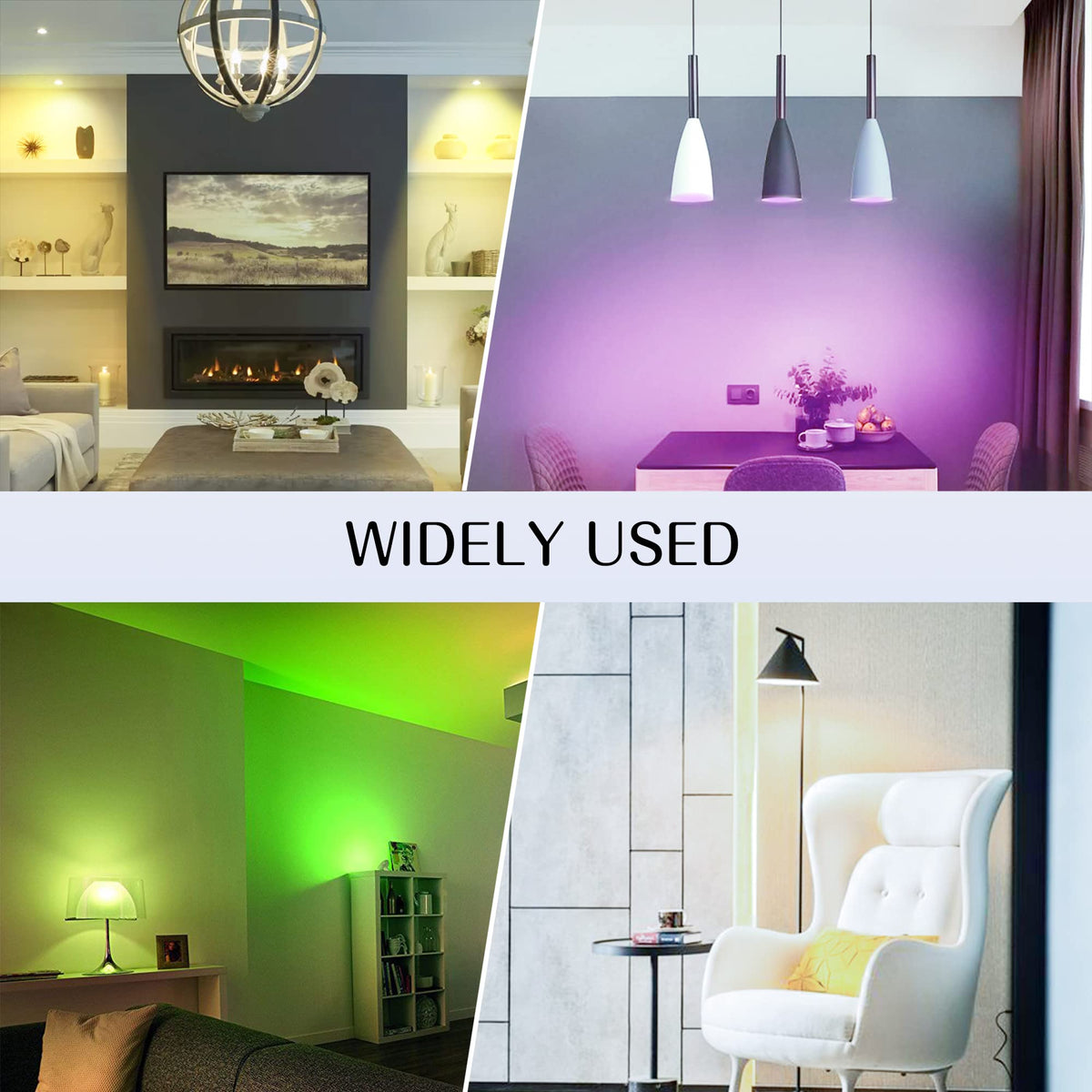 Indoor/outdoor NAWVACE RGB bulb adaptable to different spaces.