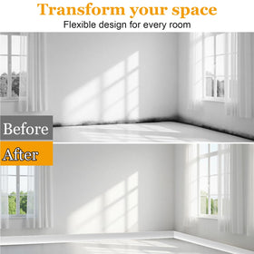 Nayotaa baseboard molding curved-walls-fit delivers seamless transitions.