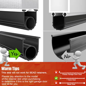 Nayotaa garage seal close-up shows flexible EPDM for durability across temperatures