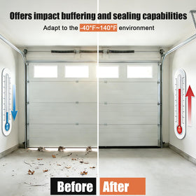 Nayotaa seal fits 8-20 ft doors, ideal for homes and commercial garages.